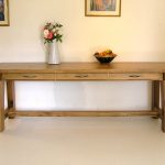 Large oak console table