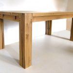 Contemporary bespoke oak dining table